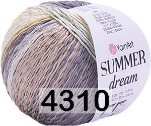 Пряжа YarnArt Summer Dream 4310 серо-горчичный