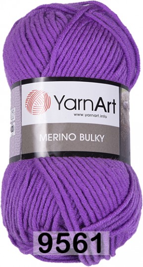 Пряжа YarnArt merino bulky 30 9561 СИРЕНЕВЫЙ