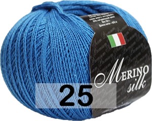 Пряжа Сеам Merino Silk 50 25 ГОЛУБАЯ БИРЮЗА