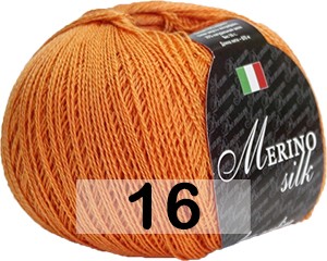 Пряжа Сеам Merino Silk 50 16 оранжевый