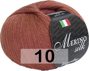Пряжа Сеам Merino Silk 50 10 коричневый