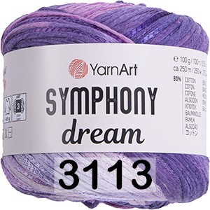 Пряжа YarnArt Symphony Dream 3113 сирень-перванш