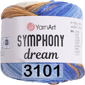 Пряжа YarnArt Symphony Dream 3101 голуб-бежевый