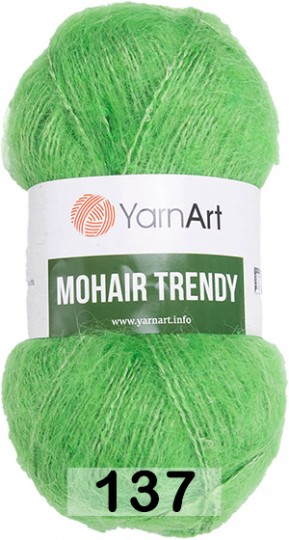 Пряжа YarnArt Mohair Trendy 137 св.зеленый