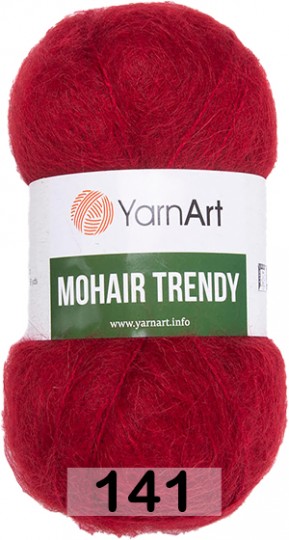 Пряжа YarnArt Mohair Trendy 141 красный