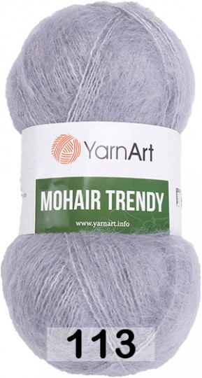 Пряжа YarnArt Mohair Trendy 113 св.серый