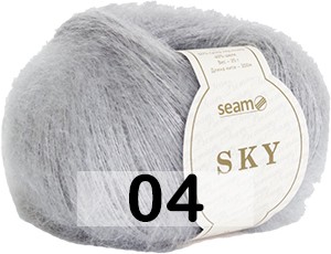 Пряжа Сеам Sky 04 СЕРЫЙ