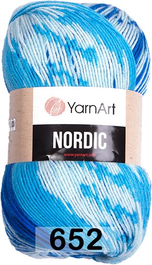 Пряжа YarnArt Nordic 652 василек .голубой