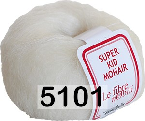 Пряжа Cervinia Super Kid Mohair 5101 молочный