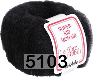 Пряжа Cervinia Super Kid Mohair 5103 черный