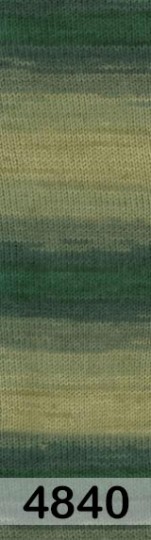 Пряжа Alize Superlana Klasik Batik 4840 зеленый меланж