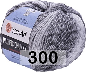 Пряжа YarnArt Pacific Chunky 300 бело-серый