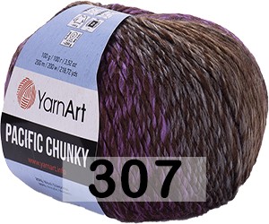 Пряжа YarnArt Pacific Chunky 307 фиолетово-коричневый