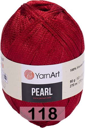 Пряжа YarnArt Pearl 118 красный