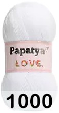 Пряжа Kamgarn LOVE PAPATYA 1000 белый