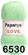 Пряжа Kamgarn LOVE PAPATYA 6530 бл.салатовый