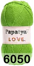 Пряжа Kamgarn LOVE PAPATYA 6050 весенняя трава