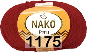 Пряжа Nako Peru 01175 т.красный