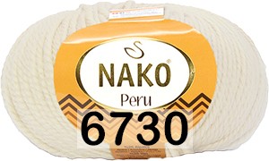 Пряжа Nako Peru 06730 кремовый