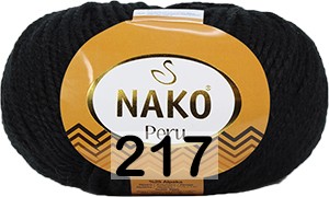 Пряжа Nako Peru 00217 черный