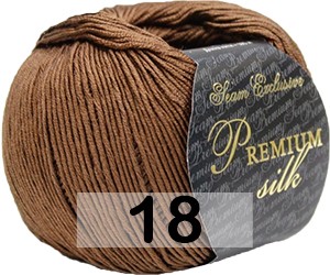 Пряжа Сеам Premium Silk 18 коричневый