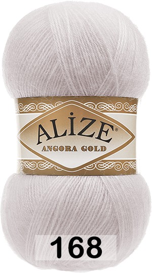 Пряжа Alize Angora Gold 168 белая зима