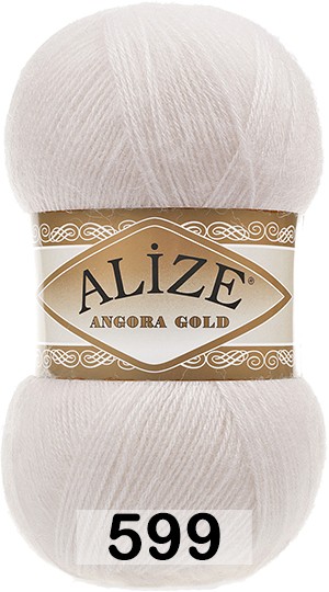 Пряжа Alize Angora Gold 599 слоновая кость