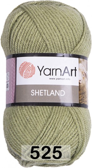 Пряжа YarnArt Shetland 525 зеленый