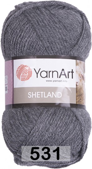 Пряжа YarnArt Shetland 531 т.серый