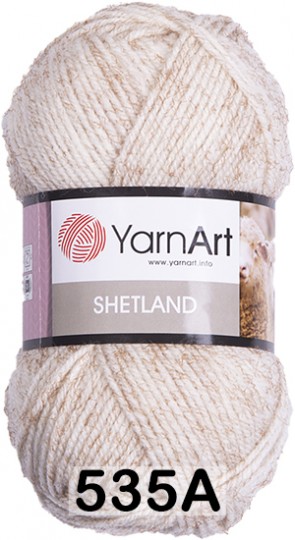 Пряжа YarnArt Shetland 535a бел.кор. меланж