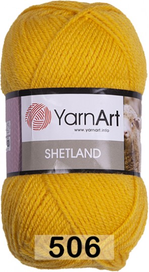 Пряжа YarnArt Shetland 506 желтый