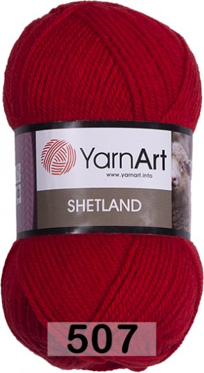 Пряжа YarnArt Shetland 507 красный