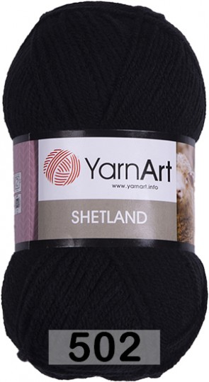 Пряжа YarnArt Shetland 502 черный