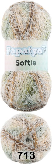 Пряжа Kamgarn Softie Papatya 713 БЕЛО.КОРИЧН.БЕЖ.
