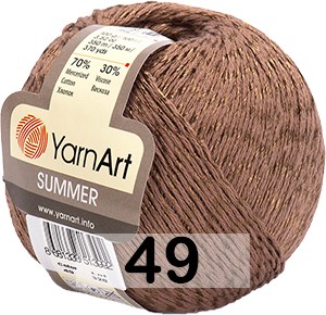 Пряжа YarnArt Summer 49 коричневый