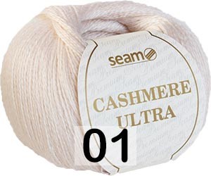 Пряжа Сеам Cashmere Ultra 01 натуральный