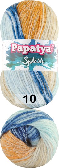 Пряжа Kamgarn SPLASH PAPATYA 10 сине.оранж.голубой