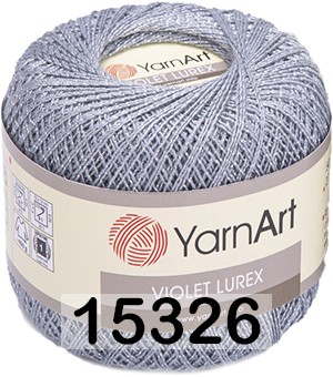 Пряжа YarnArt Violet Lurex 15326 серый