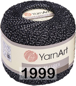 Пряжа YarnArt Violet Lurex 1000 белый с серебром