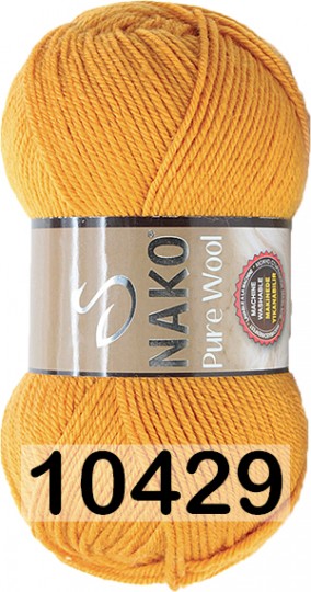 Пряжа Nako Pure Wool 10429 ГОРЧИЧНЫЙ