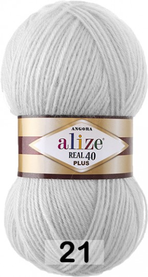 Пряжа Alize Angora Real 40 Plus 21 светло-серый