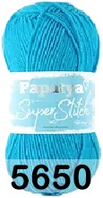 Пряжа Kamgarn SUPER STITCH PAPATYA 5650 яр.голубой