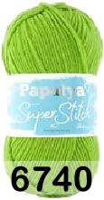 Пряжа Kamgarn SUPER STITCH PAPATYA 6740 яр.салат