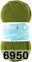 Пряжа Kamgarn SUPER STITCH PAPATYA 6950 травяной