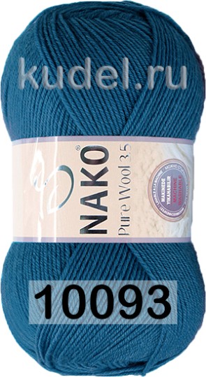 Пряжа Nako Pure Wool 3.5 10093 синий
