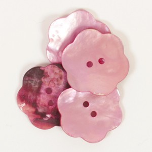 Пуговица Drops цветок (розовый) 25mm 603