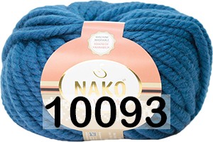Пряжа Nako Pure Wool Plus 10093 черное море