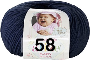 Пряжа Alize Baby Wool 58 т.синий