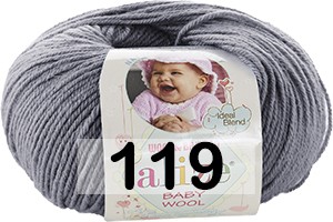 Пряжа Alize Baby Wool 119 т.серый