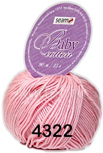 Пряжа Сеам Baby Cotton 4322 розовый